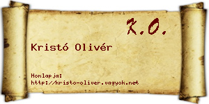 Kristó Olivér névjegykártya